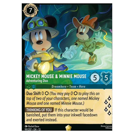 Lorcana - Attack of the Vine! - Mickey Mouse & Minnie Mouse - Adventuring Duo (Legendary) - 99/207