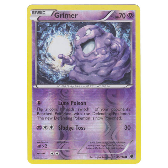 Pokemon - Black & White - Plasma Freeze - (Reverse Holo) Grimer - 45/116