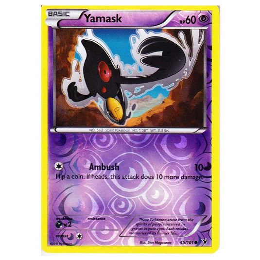 Pokemon - Black & White - Noble Victories - (Reverse Holo) - Yamask 45/101