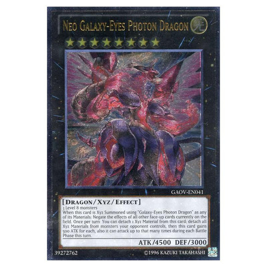 Yu-Gi-Oh! - Galactic Overlord - Neo Galaxy-Eyes Photon Dragon (Ultimate Rare) GAOV-EN041