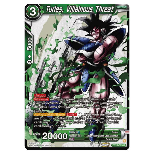 Dragon Ball Super - Fighter's Ambition - Turles, Villainous Threat - BT19-075