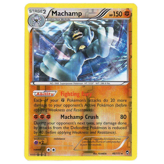 Pokemon - XY Furious Fists - (Reverse Holo) - Machamp - 46/111