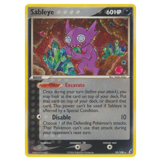 Pokemon - EX Crystal Guardians - Sableye - 010/100