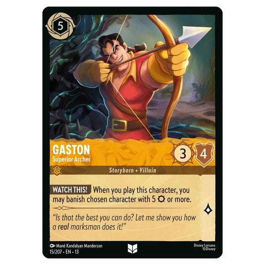 Lorcana - Attack of the Vine - Gaston - Superior Archer (Uncommon) - 15/207