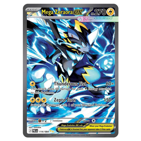 Pokemon - Mega Evolution - Pitch Black - Mega Zeraora ex - 114/084