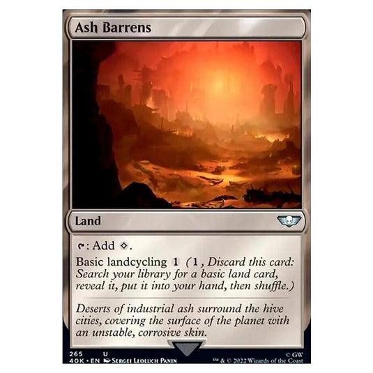 Magic The Gathering - Universes Beyond - Warhammer 40k - Ash Barrens - 265/168