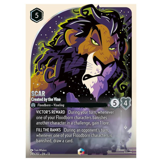 Lorcana - Attack of the Vine! - Scar - Created by the Vine (Enchanted) - 243/207