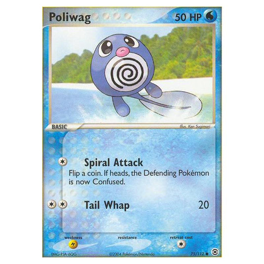 Pokemon - EX Series - FireRed & LeafGreen - Poliwag - 75/112