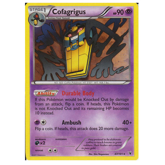 Pokemon - Black & White - Noble Victories - Cofagrigus 47/101