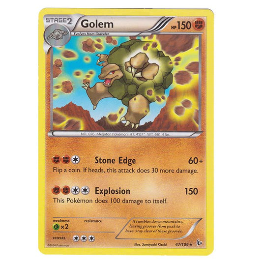 Pokemon - XY - Flashfire - Golem - 47/106