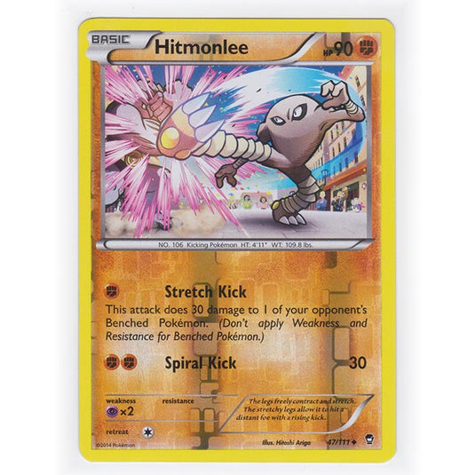 Pokemon - XY Furious Fists - (Reverse Holo) - Hitmonlee - 47/111