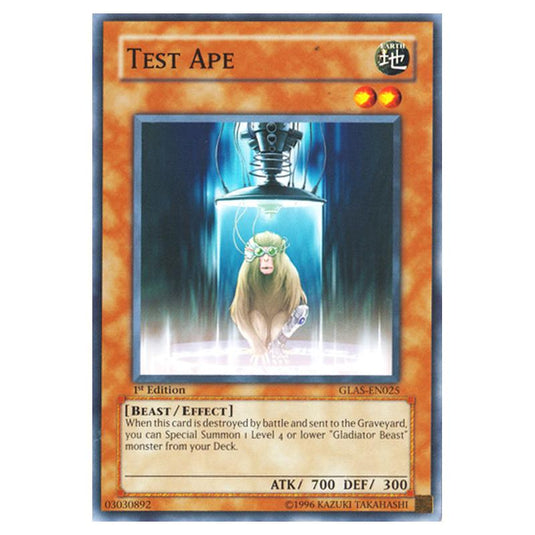 Yu-Gi-Oh! - Gladiator\'s Assault - Test Ape (Common) GLAS-EN025