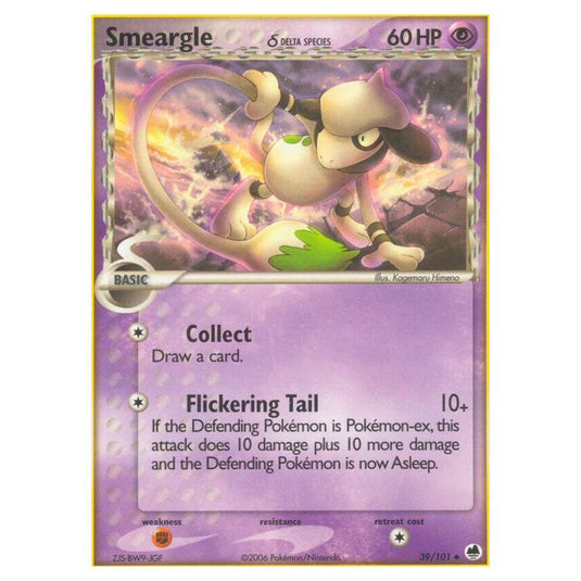Pokemon - EX Dragon Frontiers - Smeargle δ Delta Species - 039