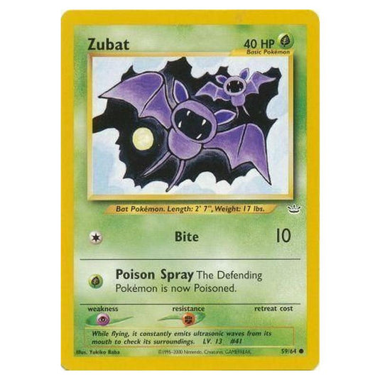 Pokemon - Neo Revelation - Zubat - 59/64/64