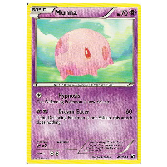 Pokemon - Black & White - Munna 48/114