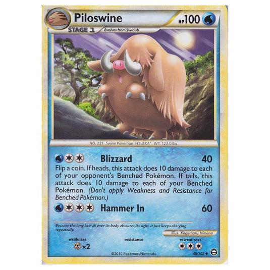 Pokemon - HGSS - Triumphant - Piloswine 48/102