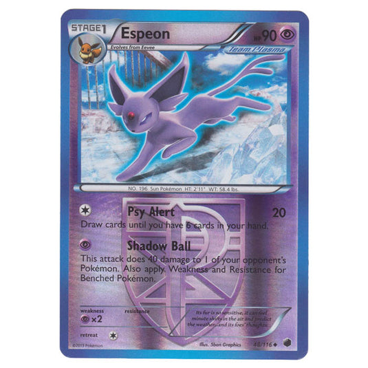 Pokemon - Black & White - Plasma Freeze - (Reverse Holo) Espeon - 48/116