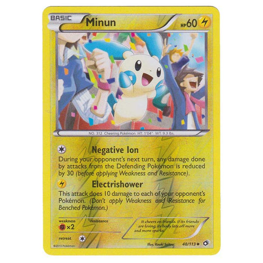 Pokemon - Black & White - Legendary Treasures - (Reverse Holo) Minun - 48/113