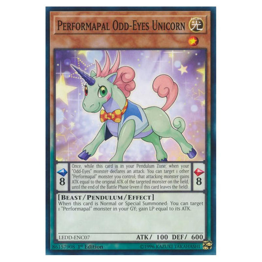 Yu-Gi-Oh! - Legendary Dragon Decks - Performapal Odd-Eyes Unicorn (Common) LEDD-ENC07
