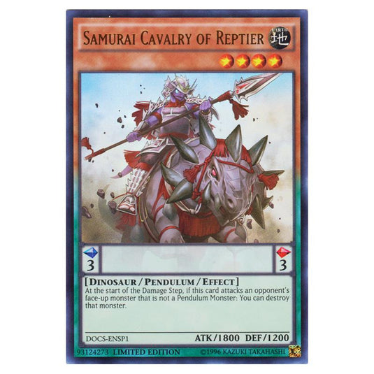 Yu-Gi-Oh! - Dimension of Chaos Sneak Peek Participation Card - Samurai Cavalry of Reptier (Ultra Rare) DOCS-ENSP1