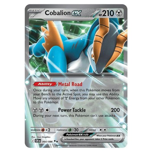 Pokemon - Mega Evolution - Chaos Rising - Cobalion ex - 064/086