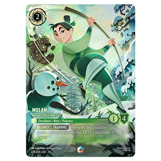 Lorcana - Winterspell - Mulan - Resourceful Recruit (Enchanted) - 229/204