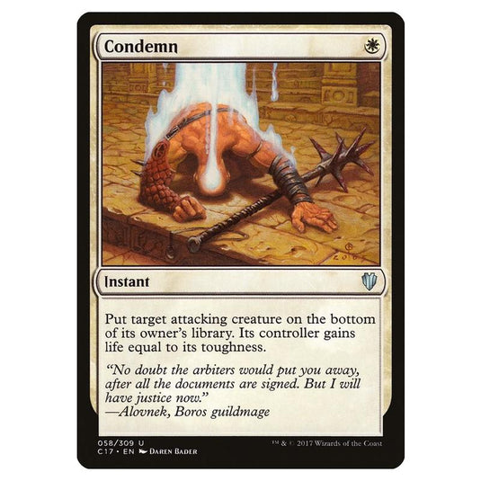 Magic The Gathering - Commander 2017 - Condemn - 058/309