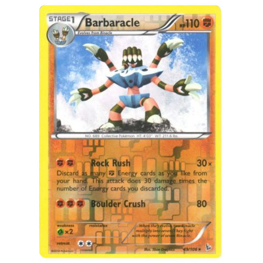 Pokemon - XY - Flashfire - (Reverse Holo) Barbaracle - 49/106