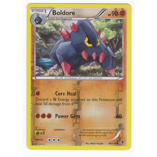 Pokemon - XY Phantom Forces - (Reverse Holo) - Boldore - 49/119