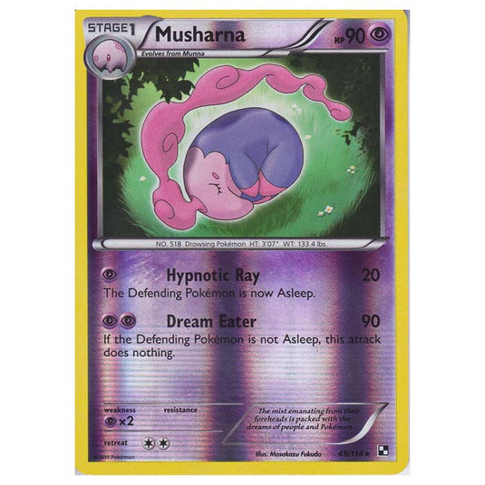 Pokemon - Black & White - (Reverse Holo) Musharna 49/114