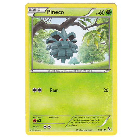 Pokemon - XY - Flashfire - Pineco - 4/106