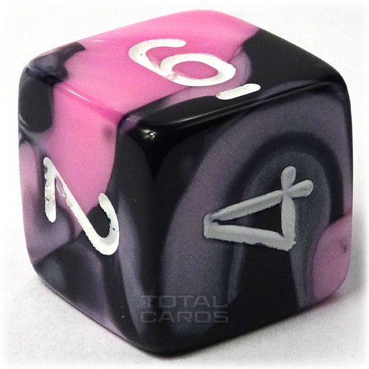 Chessex - Gemini 16mm D6 - Black-Pink w/White