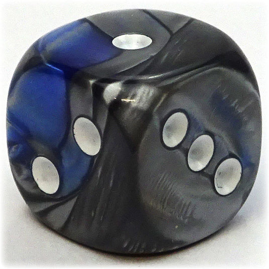 Chessex - Gemini 12mm D6 - Blue-Silver w/White