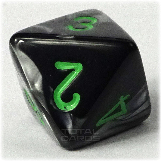 Chessex - Gemini 16mm D8 - Black-Grey w/Green