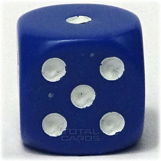 Chessex - Opaque 12mm D6 - Blue w/White