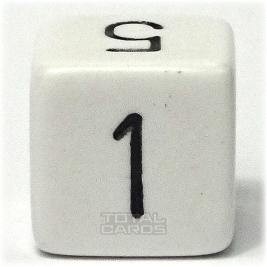 Chessex - Opaque 16mm D6 - White w/Black