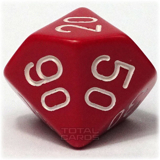 Chessex - Opaque 16mm D10/100 - Red w/White