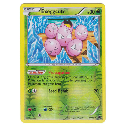 Pokemon - Black & White - Plasma Freeze - (Reverse Holo) Exeggcute - 4/116