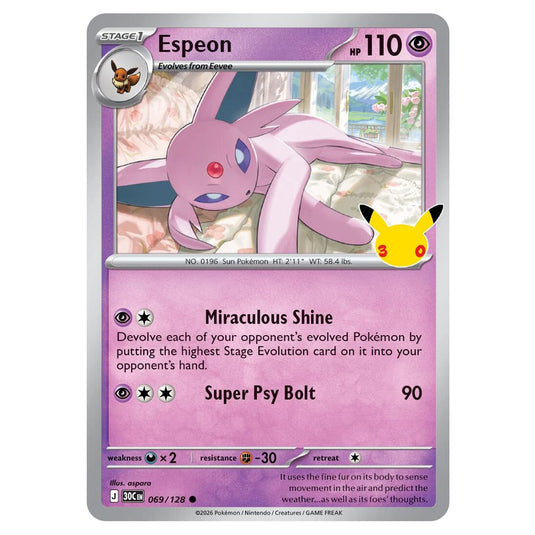 Pokemon - 30th Celebration - Espeon - 069/128
