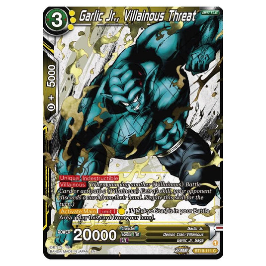 Dragon Ball Super - Fighter's Ambition - Garlic Jr., Villainous Threat - BT19-111