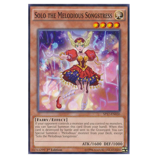 Yu-Gi-Oh! - Star Pack Battle Royal - Solo the Melodious Songstress (Common) SP17-EN030