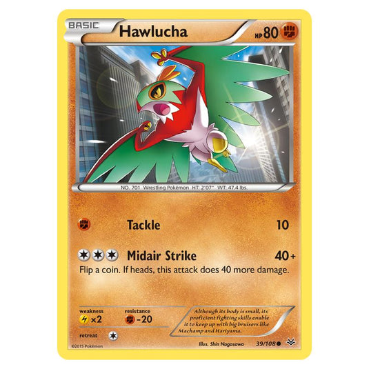 Pokemon - XY - Roaring Skies - Hawlucha - 39/108 (Reverse Holo)