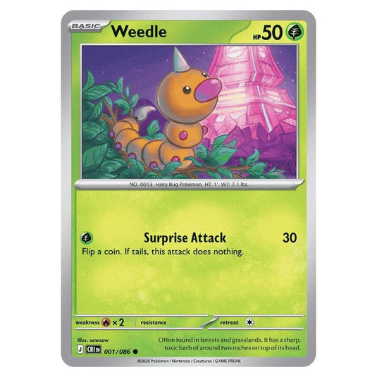 Pokemon - Mega Evolution - Chaos Rising - Weedle - 001/086