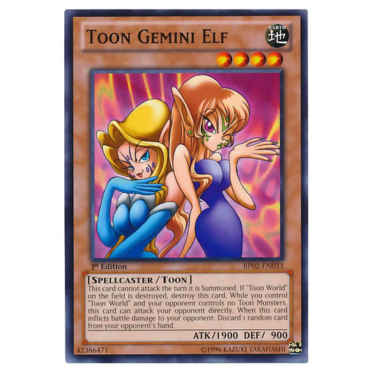 Yu-Gi-Oh! - Battle Pack 2 - War of the Giants - Toon Gemini Elf (Common) BP02-EN033