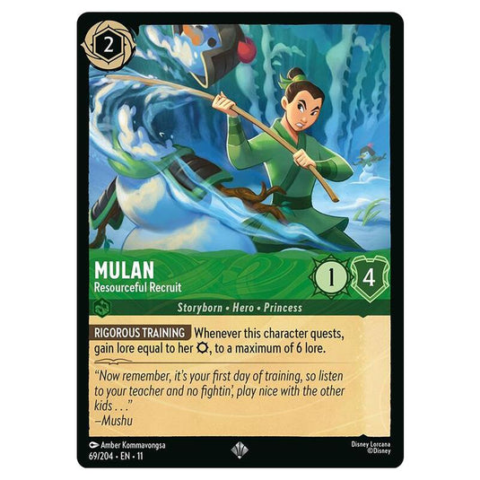 Lorcana - Winterspell - Mulan - Resourceful Recruit (Super Rare) - 069/204