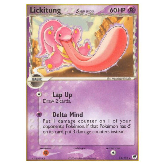 Pokemon - EX Dragon Frontiers - Lickitung δ Delta Species - 019