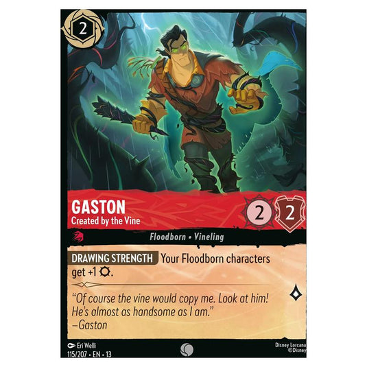 Lorcana - Attack of the Vine! - Gaston - Created by the Vine (Common) - 115/207