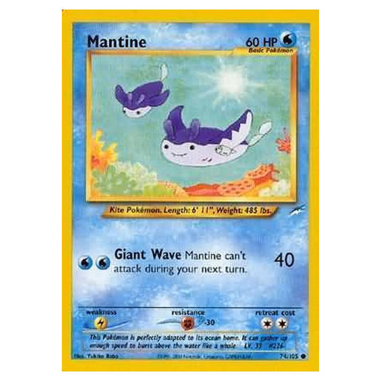 Pokemon - Neo Destiny - Mantine - 074/105