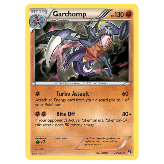 Pokemon - XY - Breakpoint - Garchomp - 70/122 (Reverse Holo)