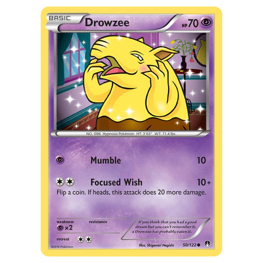 Pokemon - XY - Breakpoint - Drowzee - 50/122 (Reverse Holo)
